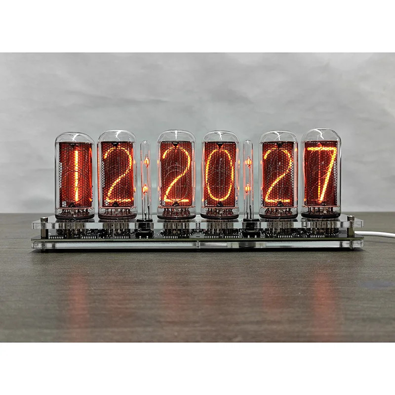 Retro 6-digit IN18 Nixie Clock Nixie Tube Clock IN-18 Four Tubes Nixie Clock