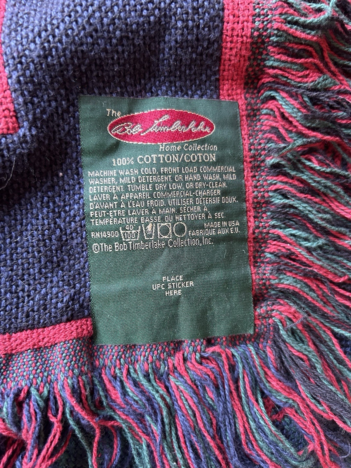 Bob Timberlake Cardinal Tapestry Throw Blanket 52″ x70” Vintage USA 100% Cotton
