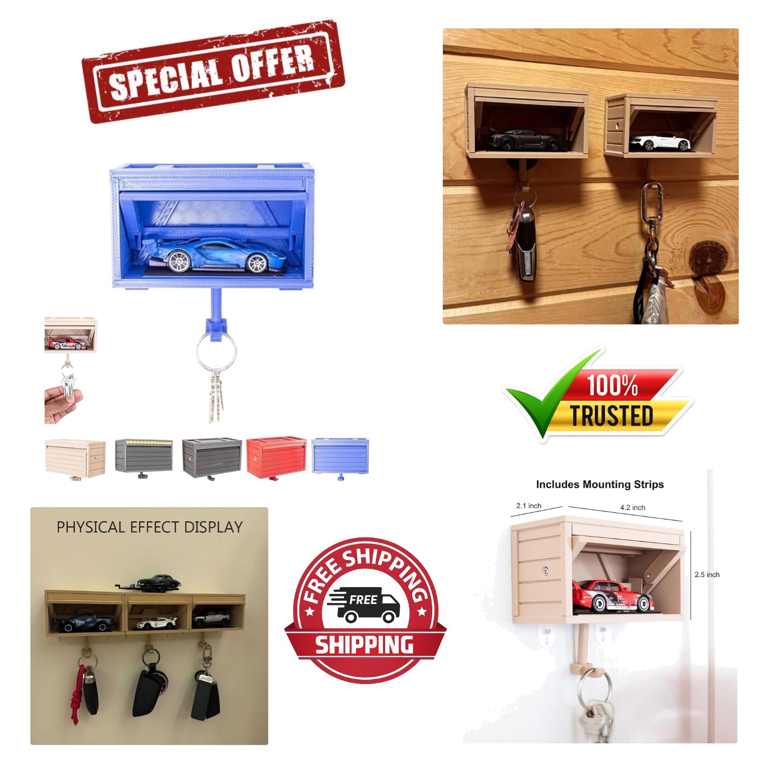 Car Garage Key Holder Car Key Holder Wall Small Cars Garage Key Holders