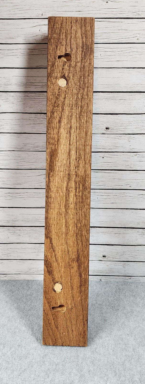 Vintage Solid Oak Quilt Hanger 18″ Wall Mount Wooden Clamp Display Handmade