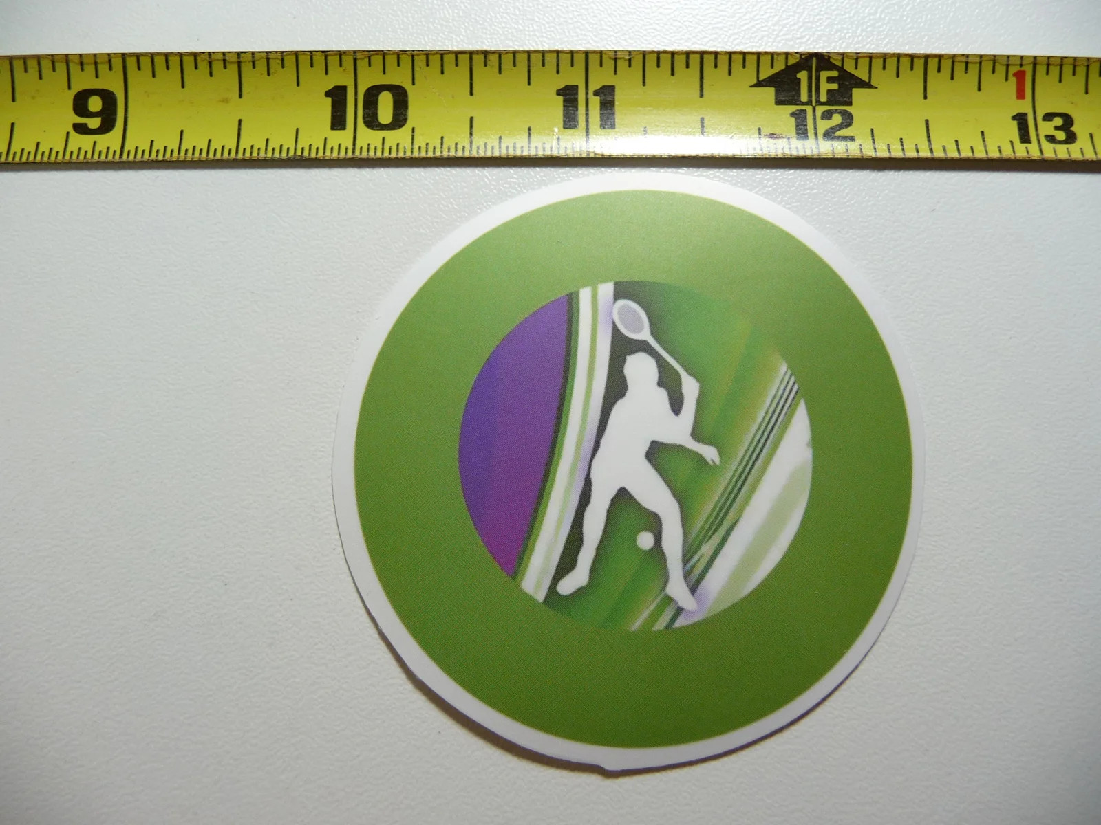 TENNIS MAN RETURNING SMALL STICKER DECAL GAME ATHLETIC SPORTS GAME