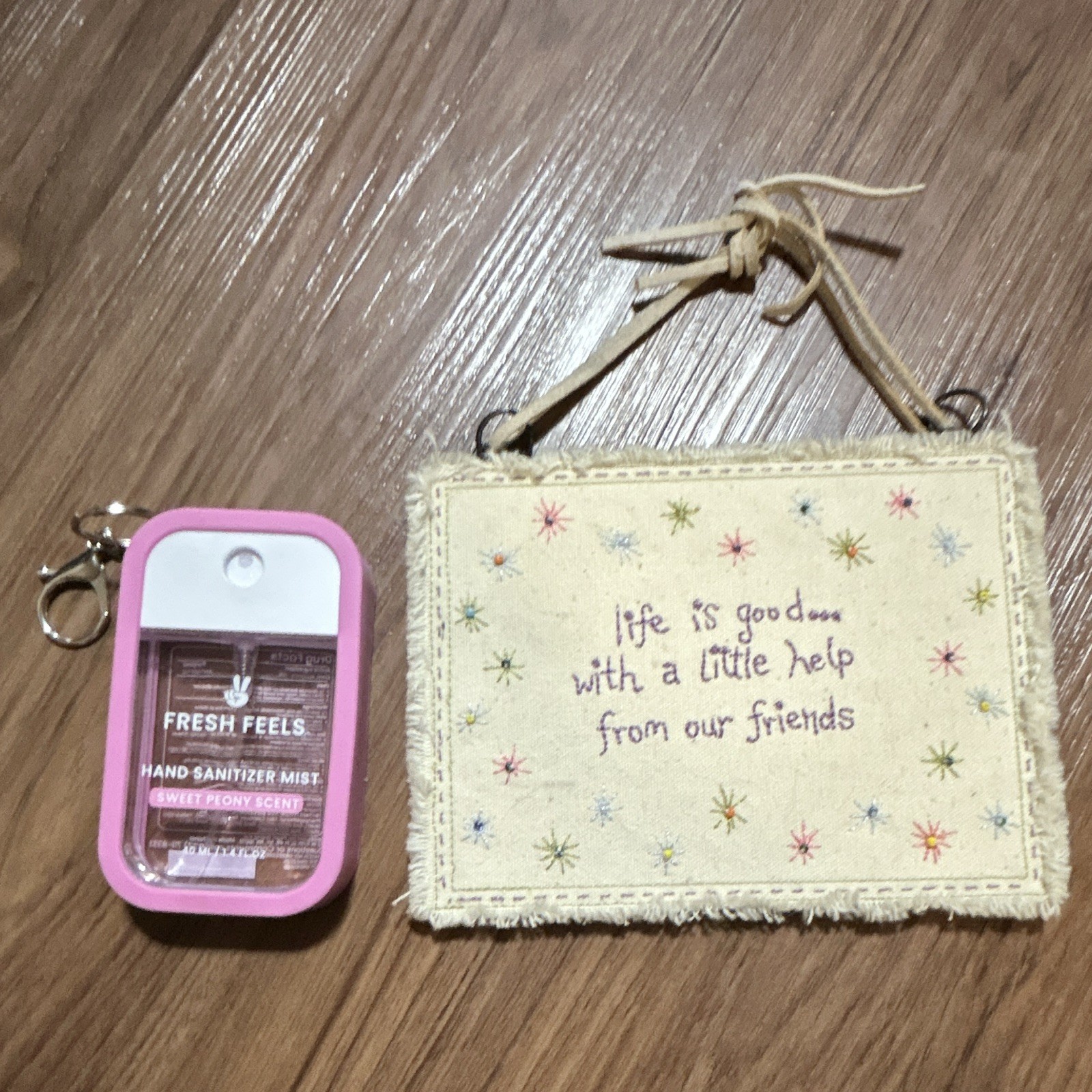 Hanging Inspirational Friendship Quote Plaque Fabric By Allison Hall