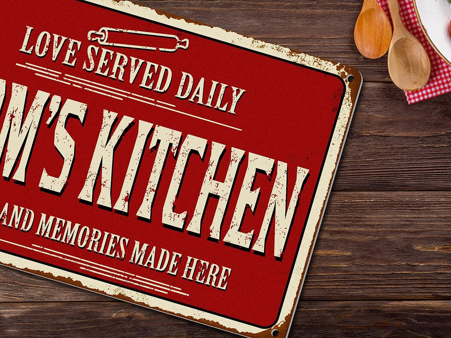 Rustic Kitchen Wall Decor Old Country Aluminum Metal Sign, 12 X 8 Inches Home Di