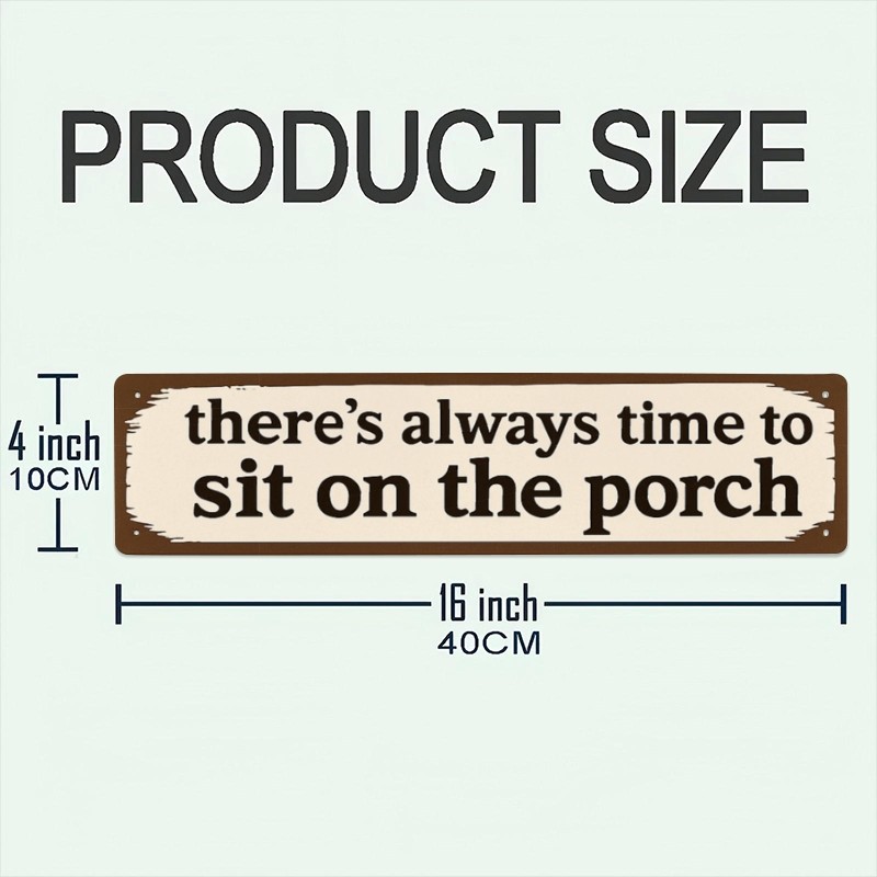 Country Farmhouse Decor Metal Sign Sit On The Porch Rustic Outdoor Wall Plaque
