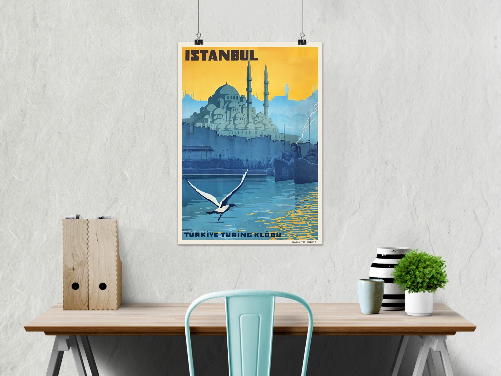 Istanbul, Turkey, 1928 (Türkiye Turing Klöbü) — retro vintage travel poster