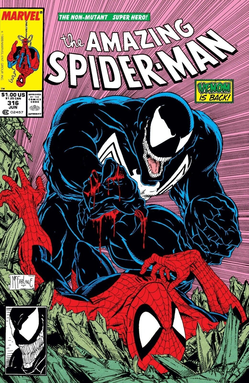 AMAZING SPIDER-MAN #316 COMIC BOOK COVER Poster print 11″x17″