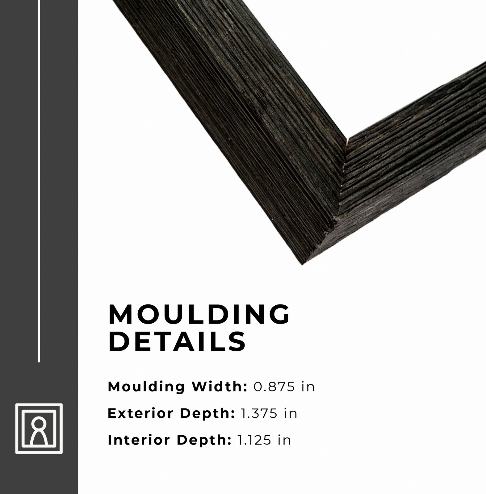 38×16 Shadow Box Black Rustic Barnwood Display Frame | 1.125 Inch Deep | 0.875