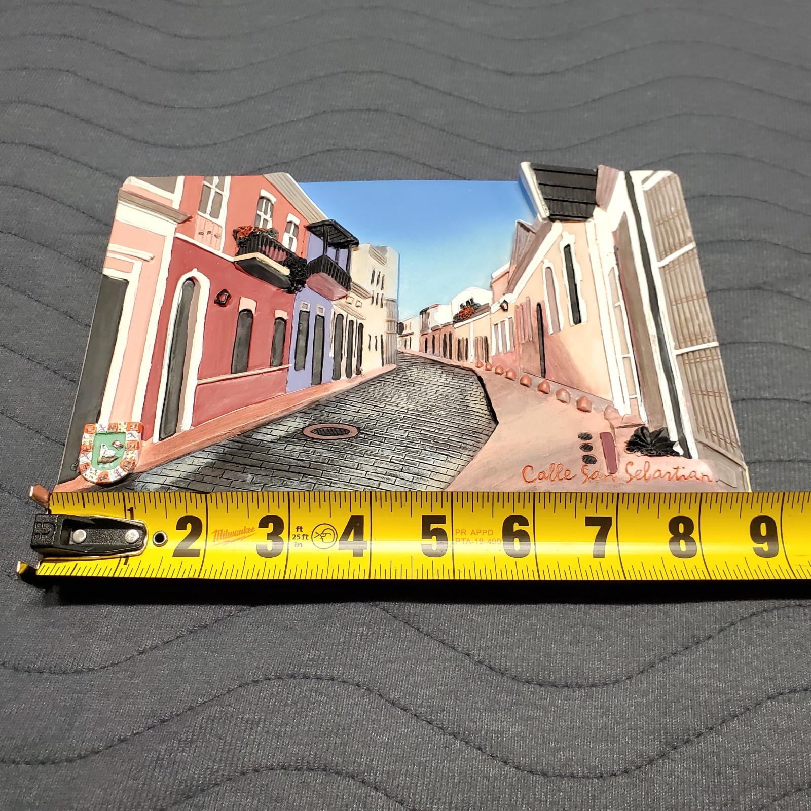 Vintage Y2K DINO 3D Hand-Painted Wall Plaque Calle San Sebastian San Juan PR