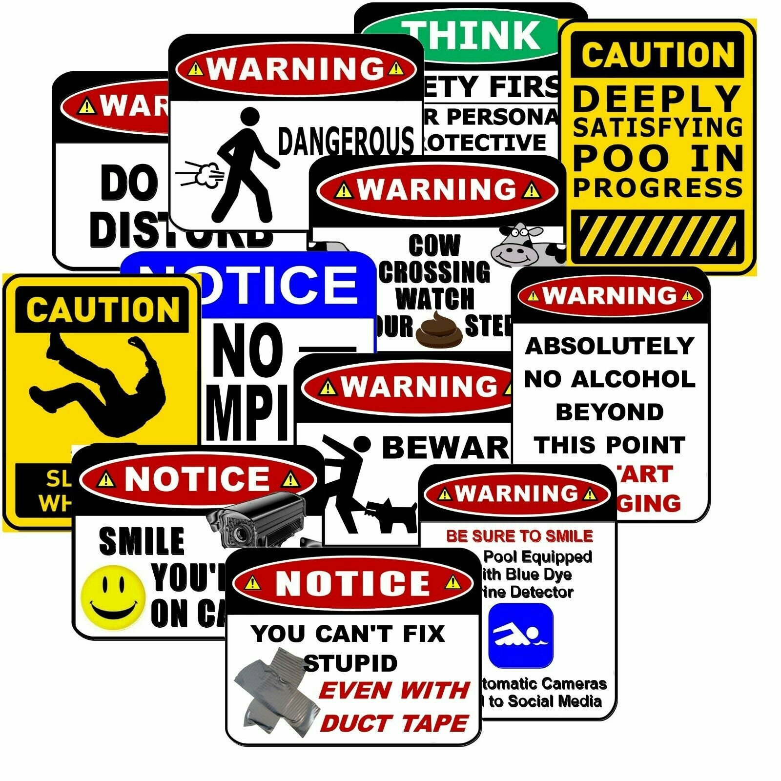 Notice Go Away 11.5″ wide x 9″ high Funny Laminated Sign