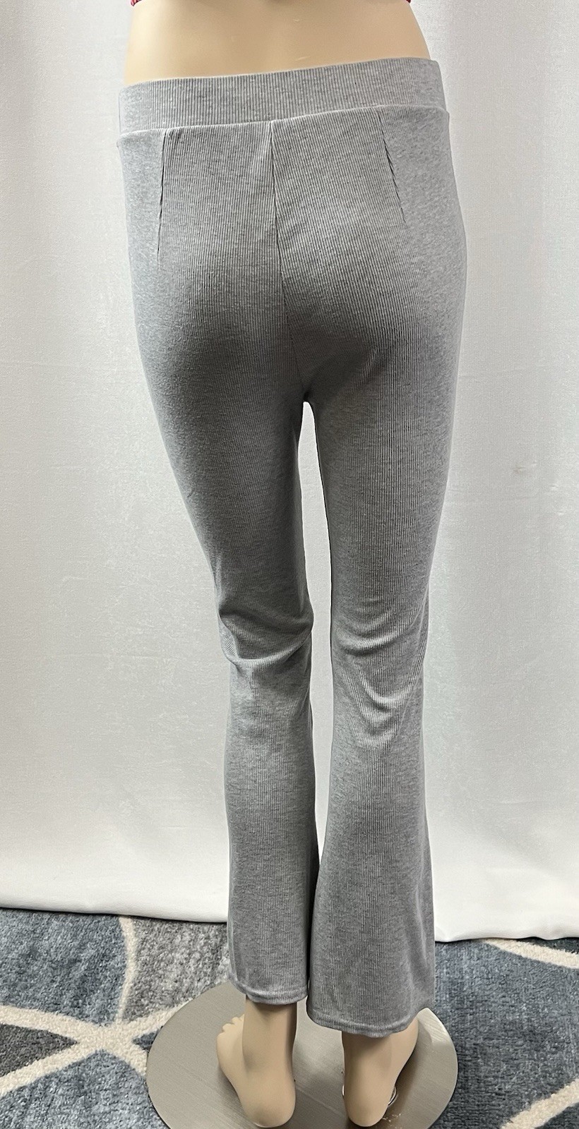Flare Leggings Yoga Pants Elastic Waist Stretch Pleated Size XS