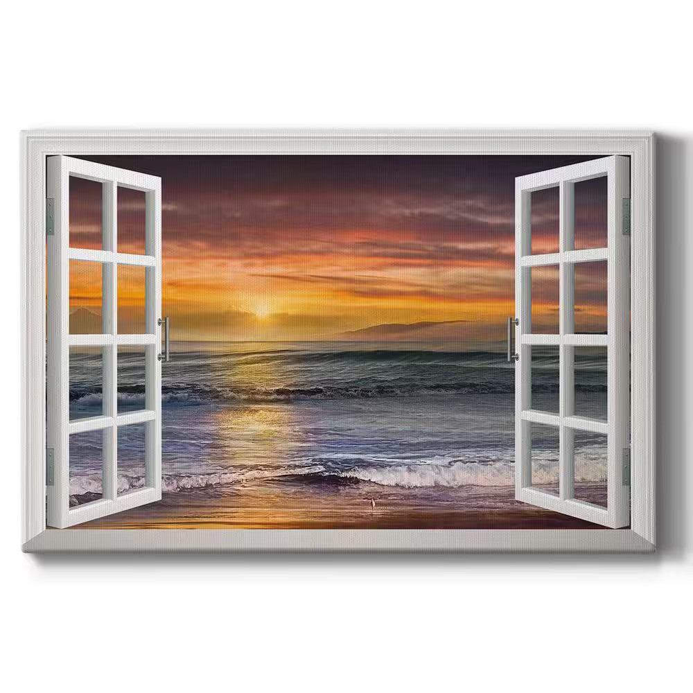 Sundown 18 In. X 27 In. White Stretched Canvas Wall Art by Wexford Homes