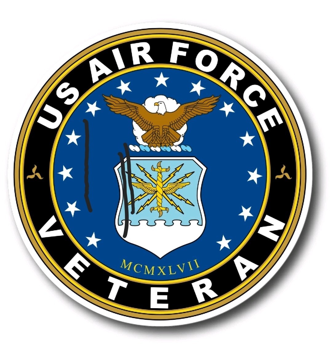 US Air Force USAF Vinyl Decal Sticker Veteran Military American Flag USA 01