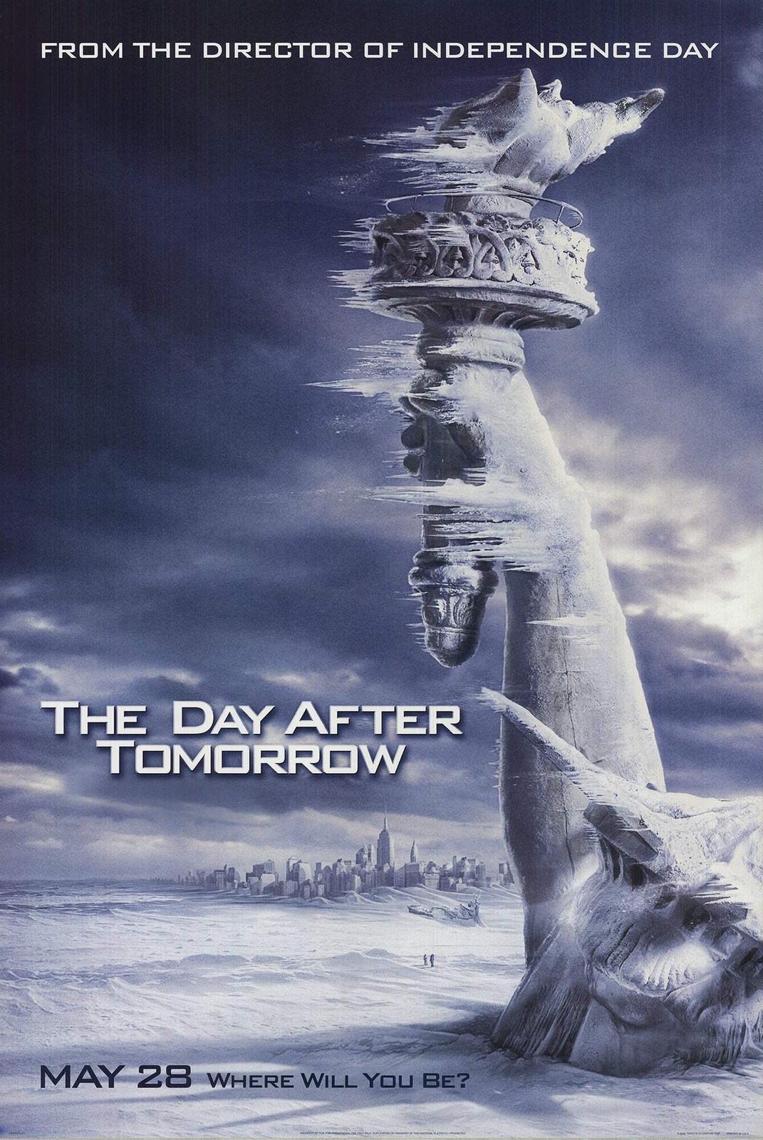 ARTIST UNKNOWN The Day After Tomorrow 40″ x 27″ Offset Lithograph 2004
