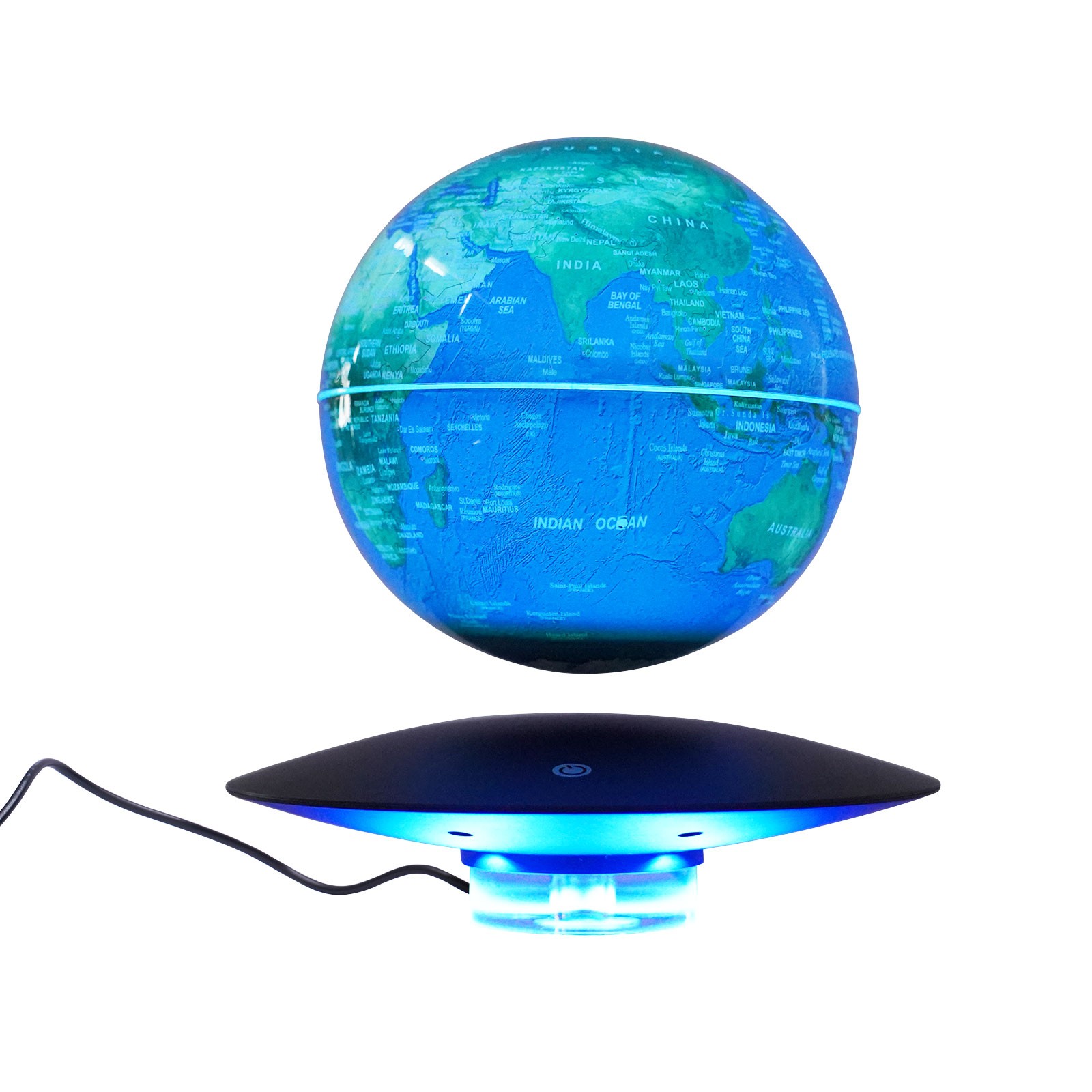 6in Magnetic Levitating Globe with LED Gradient Light Floating Earth Desk Decor