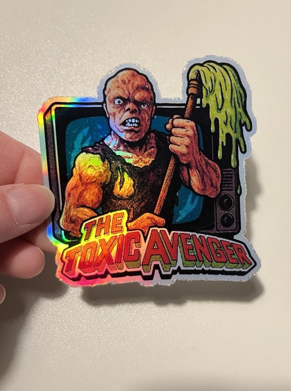 The Toxic Avenger 3 Inch Waterproof Holographic Vinyl Sticker