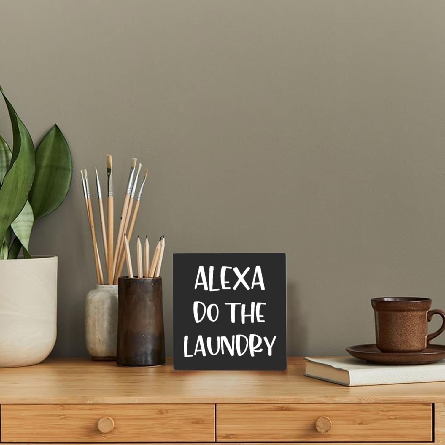 Funny Laundry Room Sign – Rustic Farmhouse “Do The Laundry” Wooden Plaque – B…