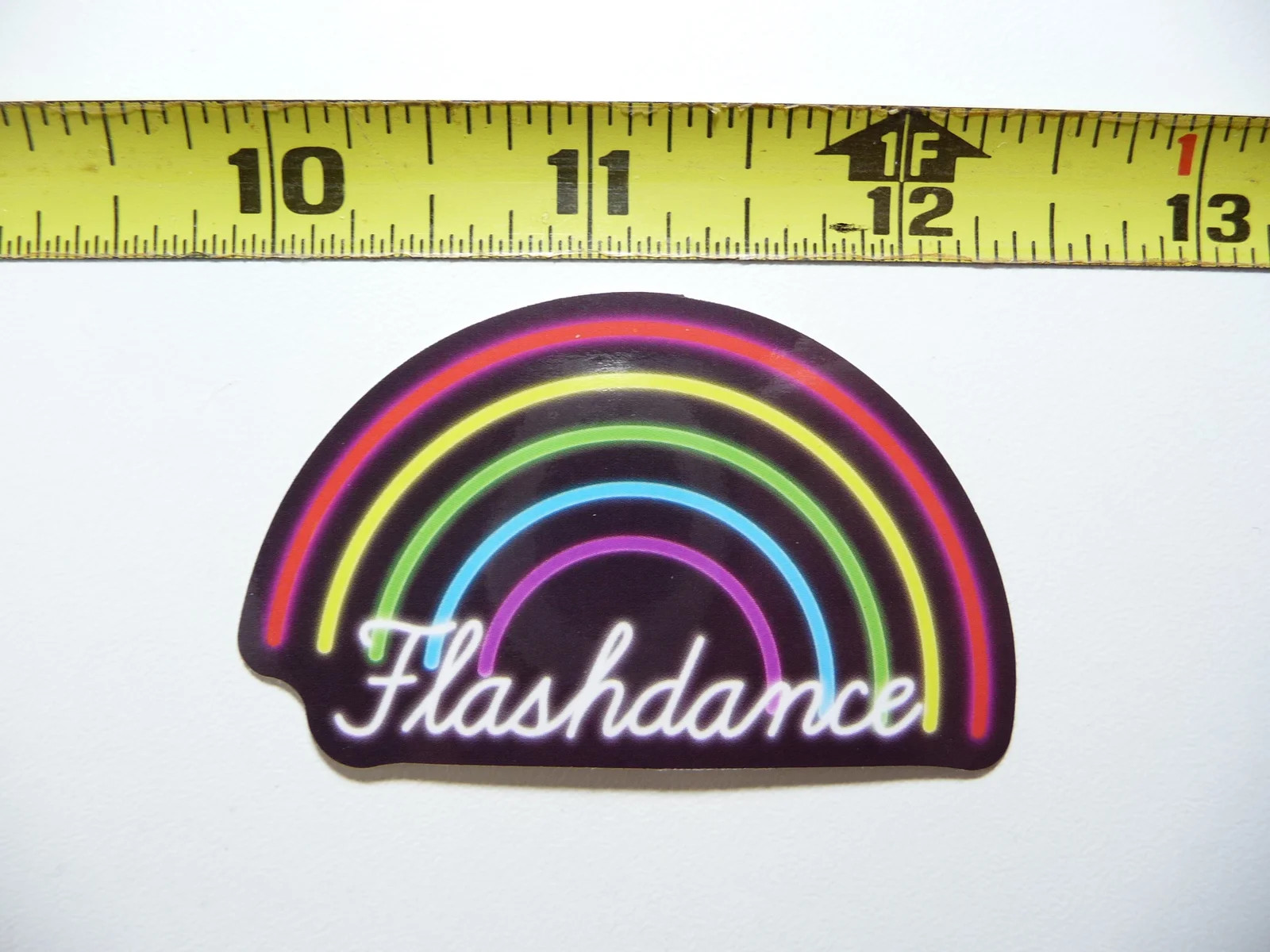 NEON SMALL STICKER DECAL RAINBOW FLASH DANCE CLUB LAPTOP FUNNY DECORATION