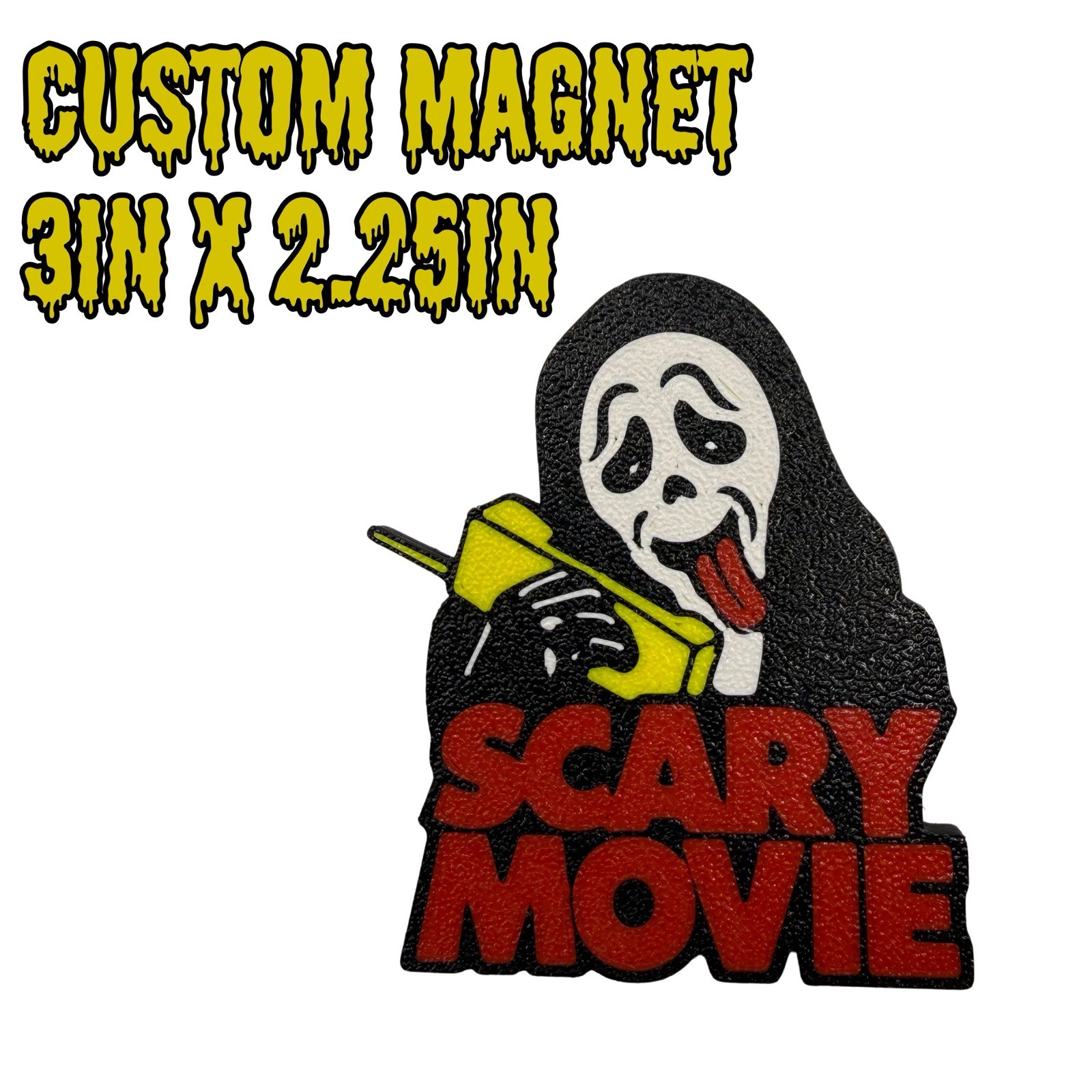 SCARY MOVIE – CUSTOM MAGNET (3in x 2 1/4in x 4mm) – Art (horror scream comedy)
