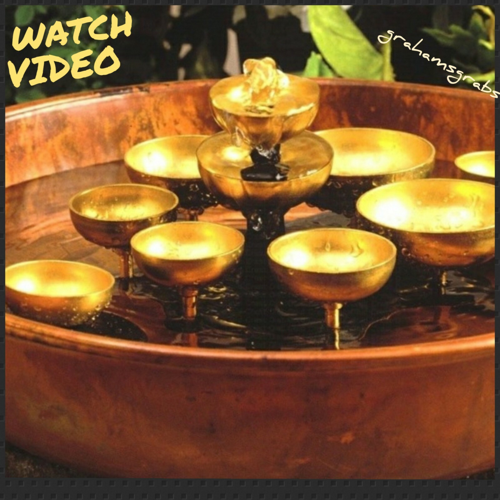 WOODSTOCK CHIMES WATER BELL FOUNTAIN WWBF2 FLAMED COPPER BEAUTIFUL SOOTHING NEW