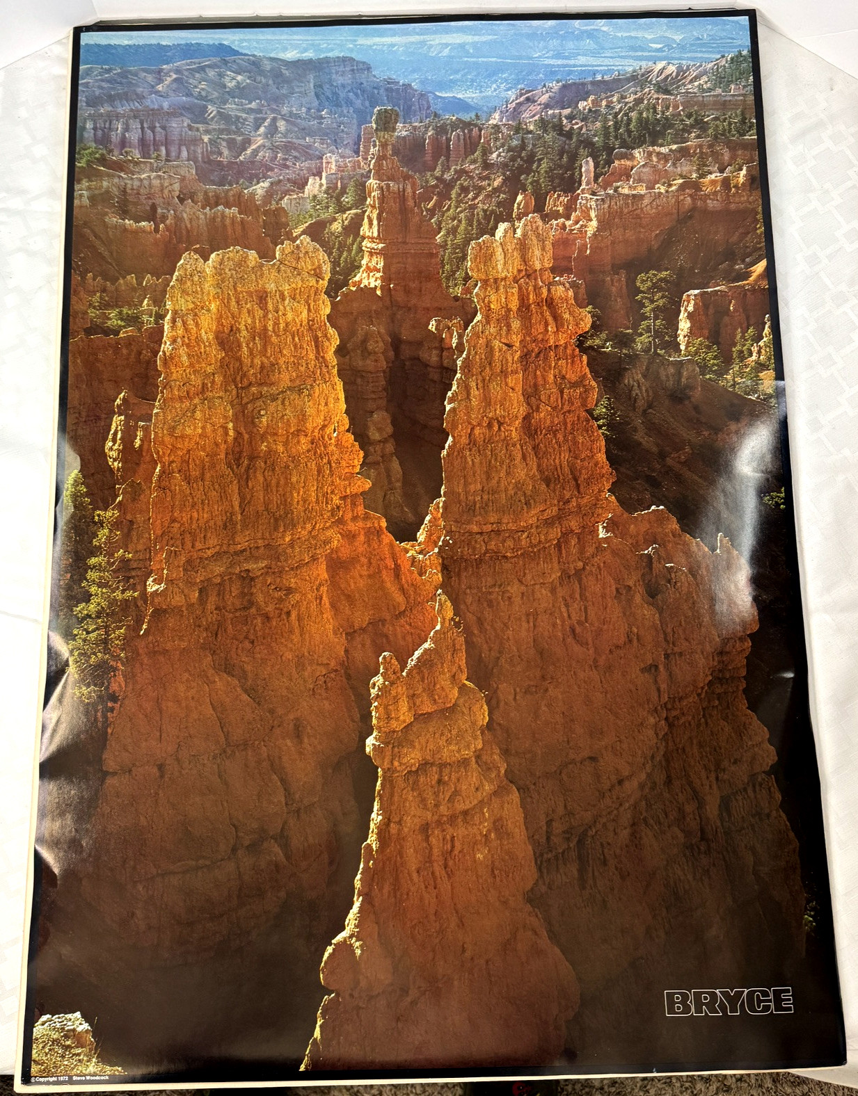 Vintage Bryce Canyon National Park Poster 1972 Utah Landscape Hoodoos 33 x 23