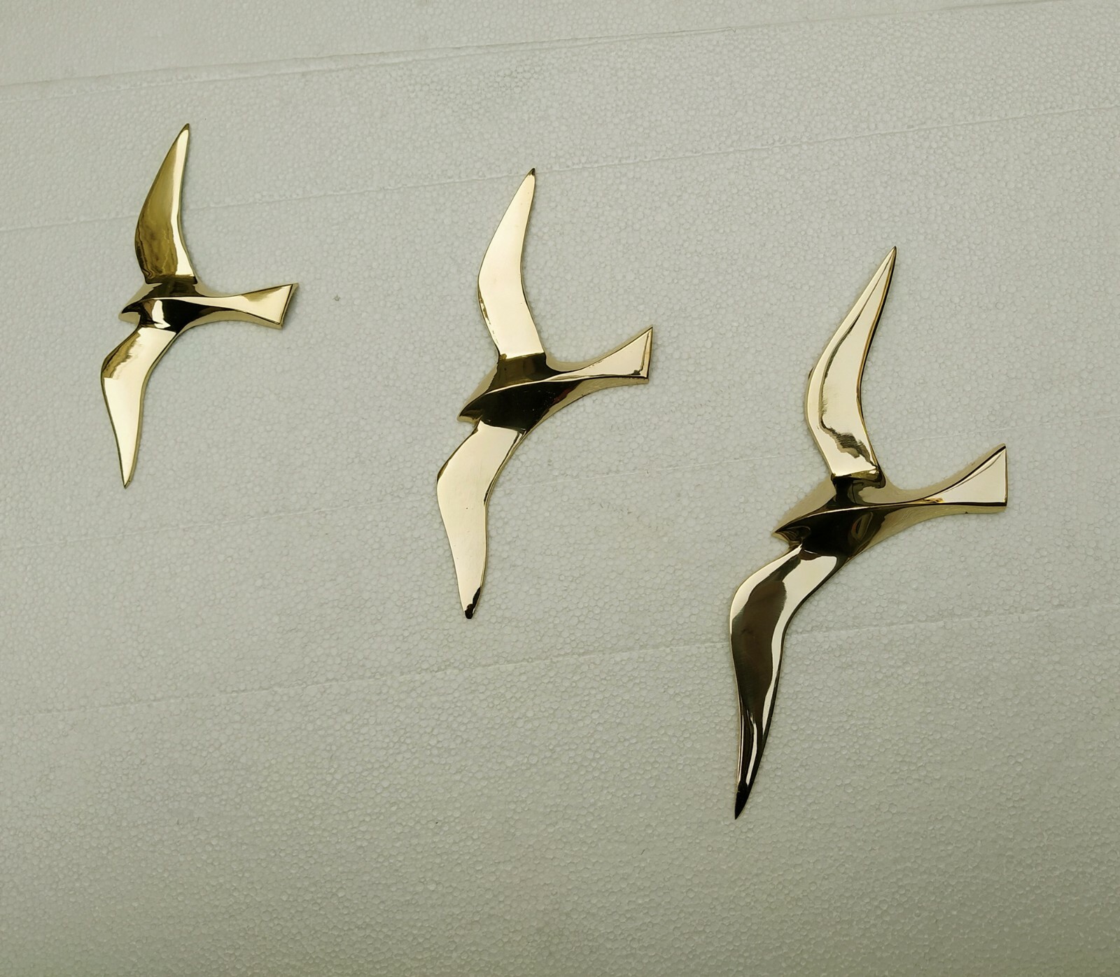 Decorative Brass Wall Mount Flying Seagull Birds Set of 4 Pcs -,29,25,20,17 cm