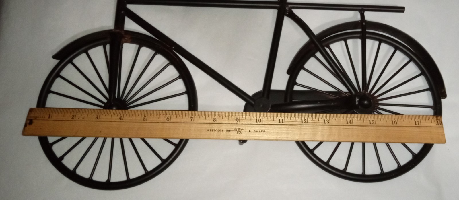 BICYCLE Metal Wall Art 18″ long 12” tall Home Decor Brown 2+ Pounds – Unbranded