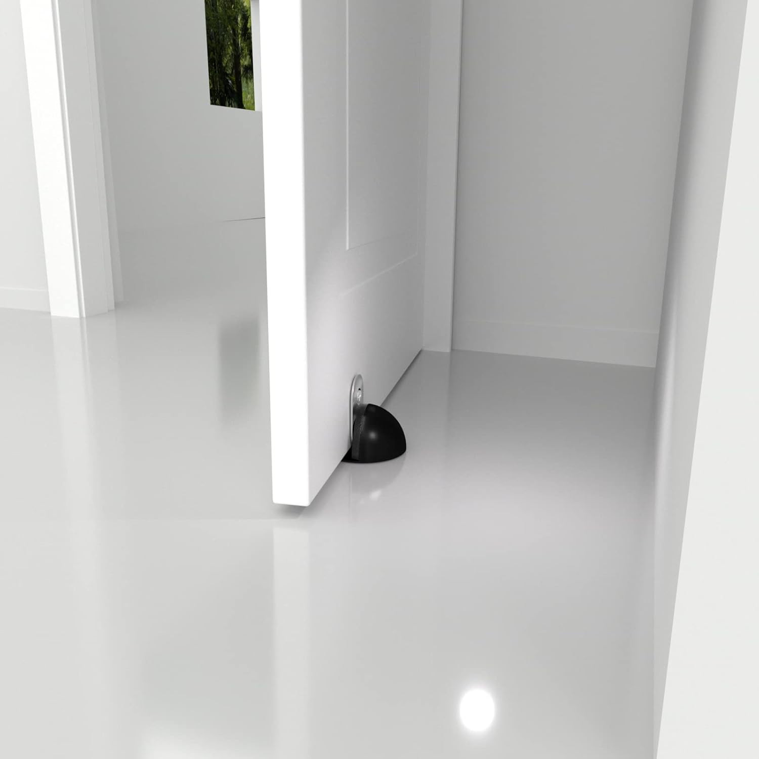 , Adhesive Door Stops Floor Mounted, No Drill Magnet Door Stop Wall Protector Do