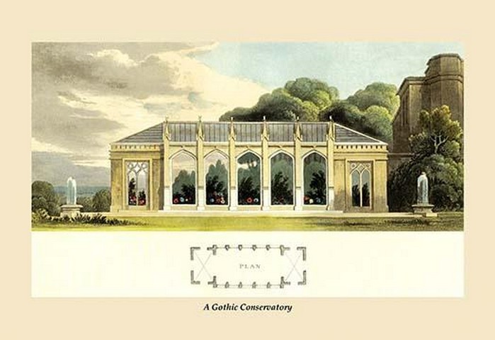 A Gothic Conservatory J. B. Papworth Poster Print
