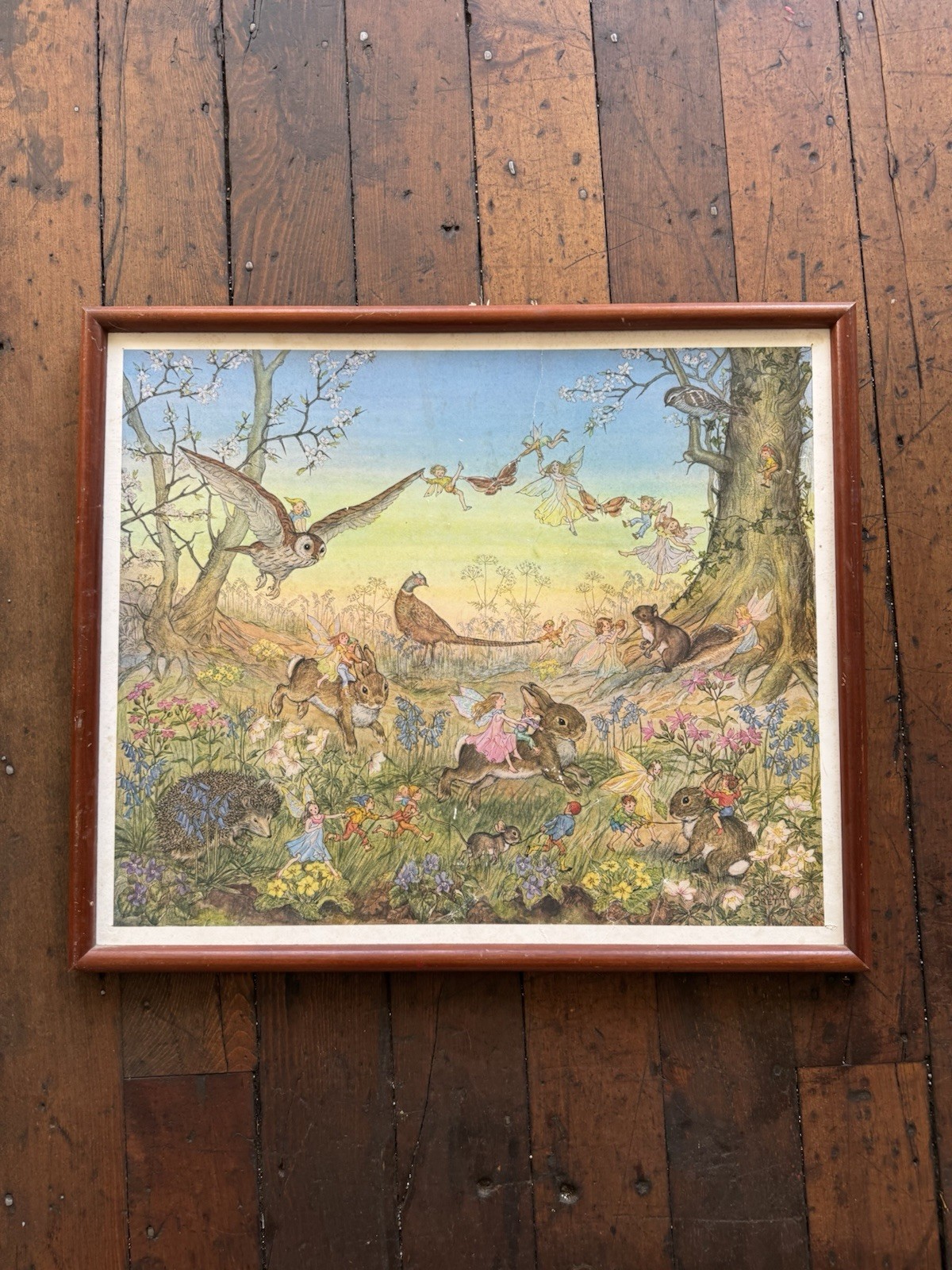 Fairy Time by Molly Brett 1979 Wall Art / Vintage Art 23.5×20