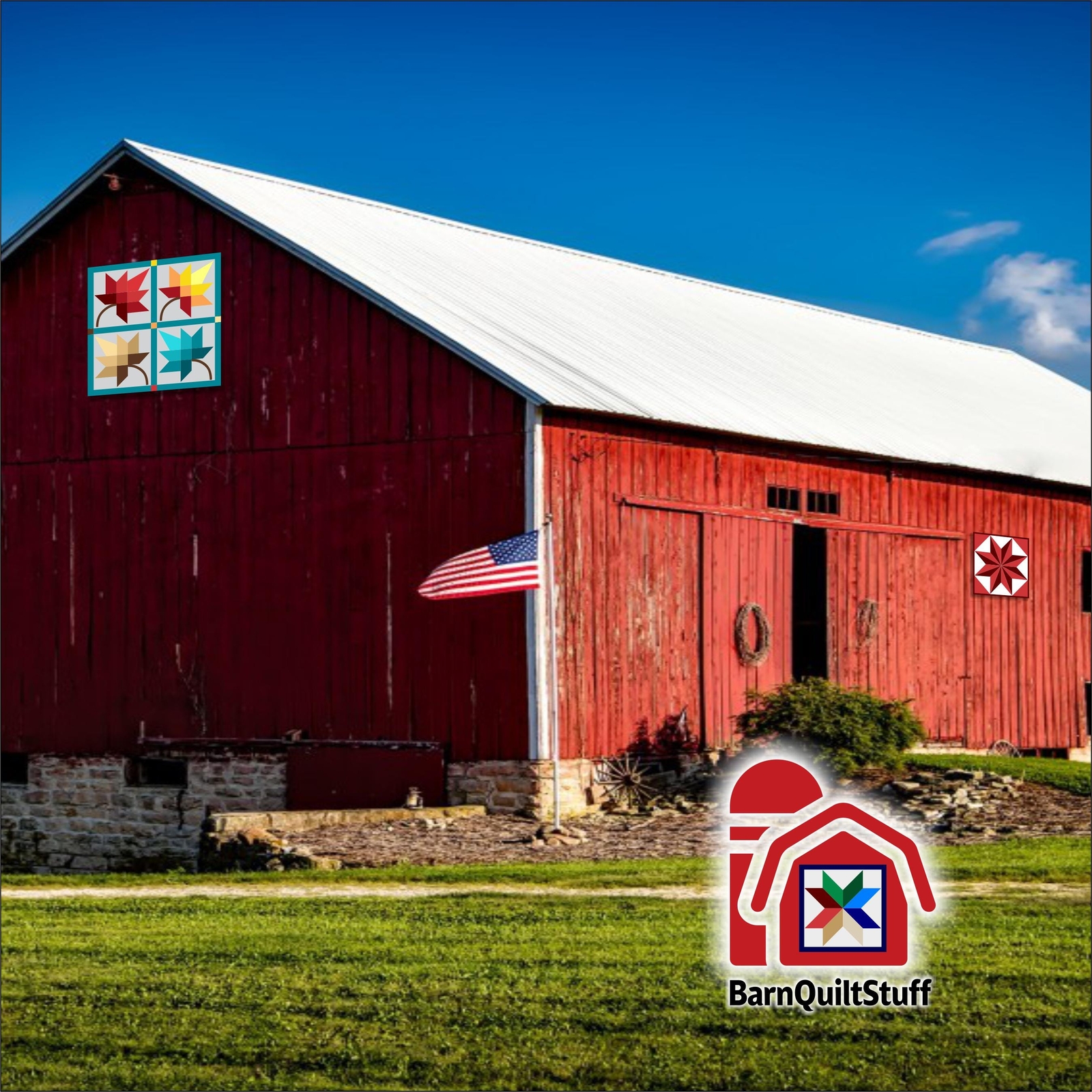 Barn Quilt Square, 8 Sizes, Outdoor & Indoor Wall Art, Home Decor, BQ110-10
