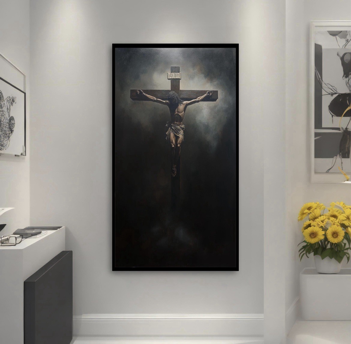 Jesus Crucifixion Canvas Wall art Print Christian Religious Home Wall decor