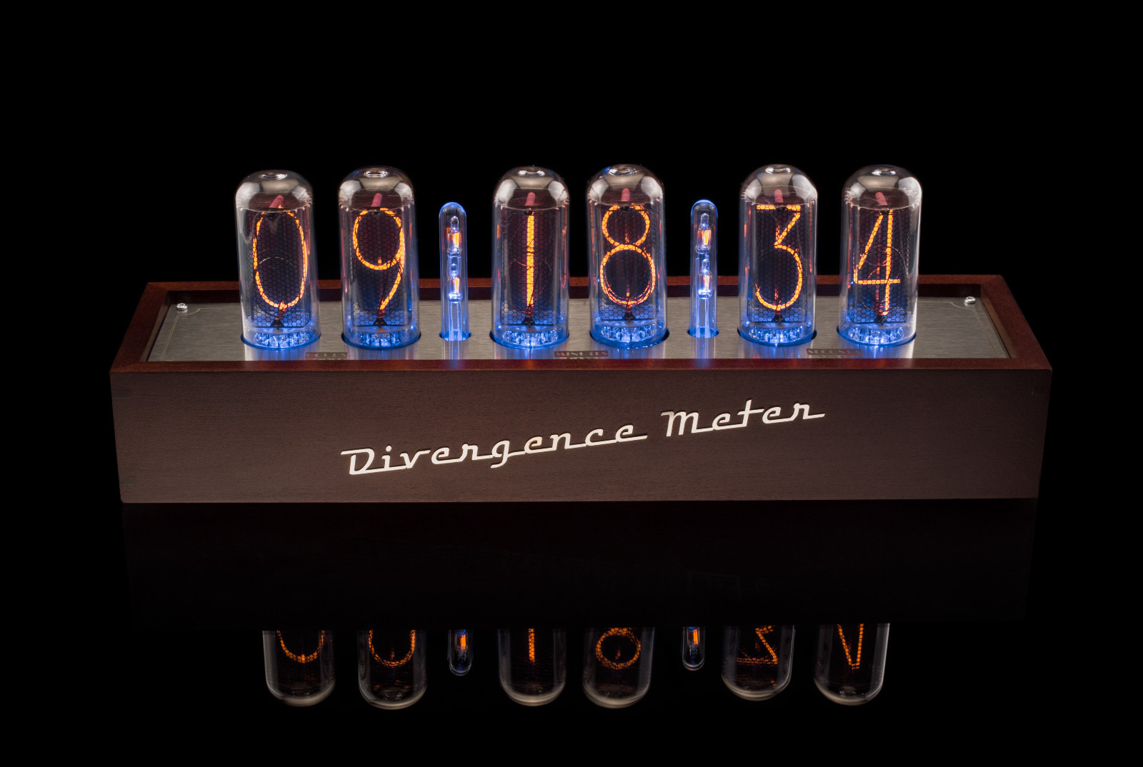 IN-18 Nixie Tube Clock Wooden Case 12/24H Slot Machine FREE Shipping 3-5 Days