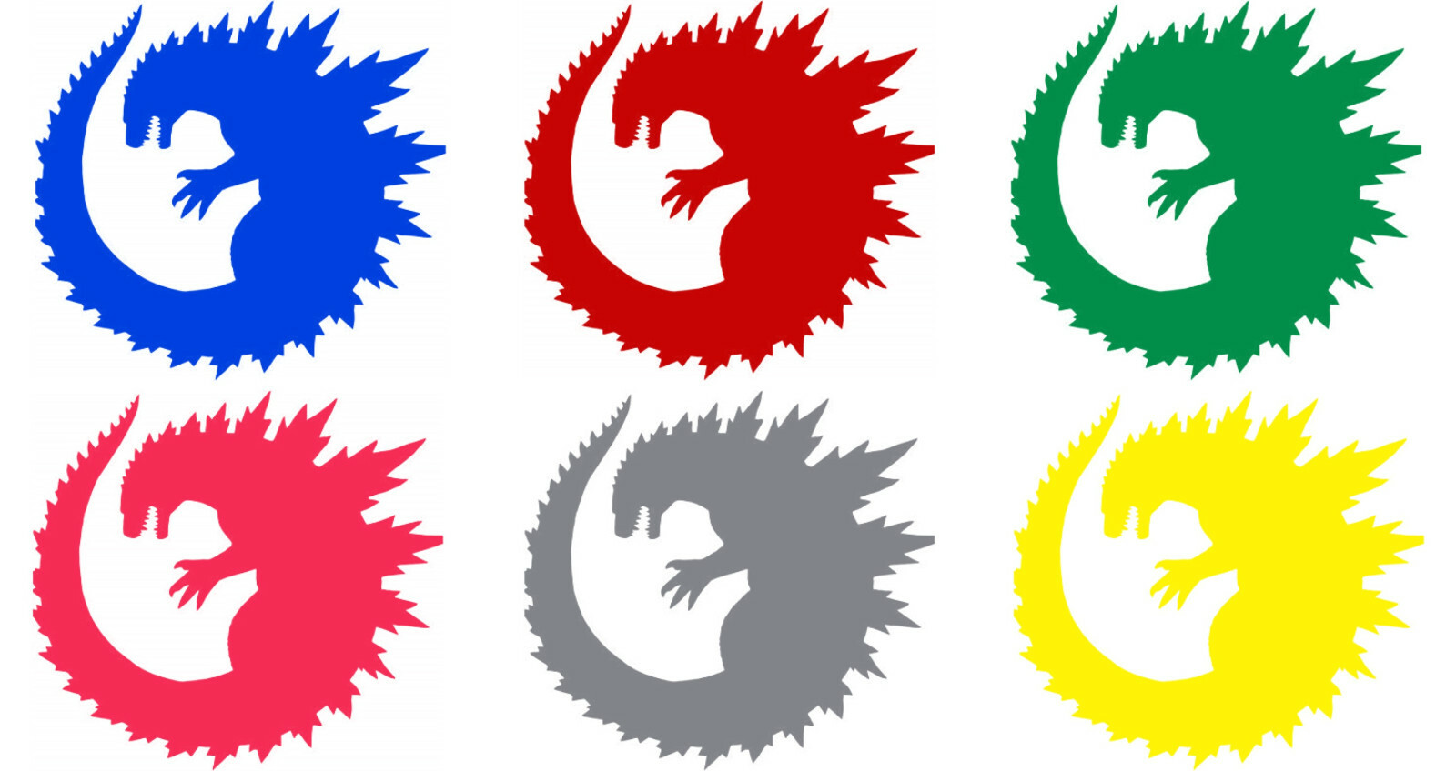 Vinyl Decal Truck Car Sticker Laptop – Movies Kaiju Monster Round Godzilla