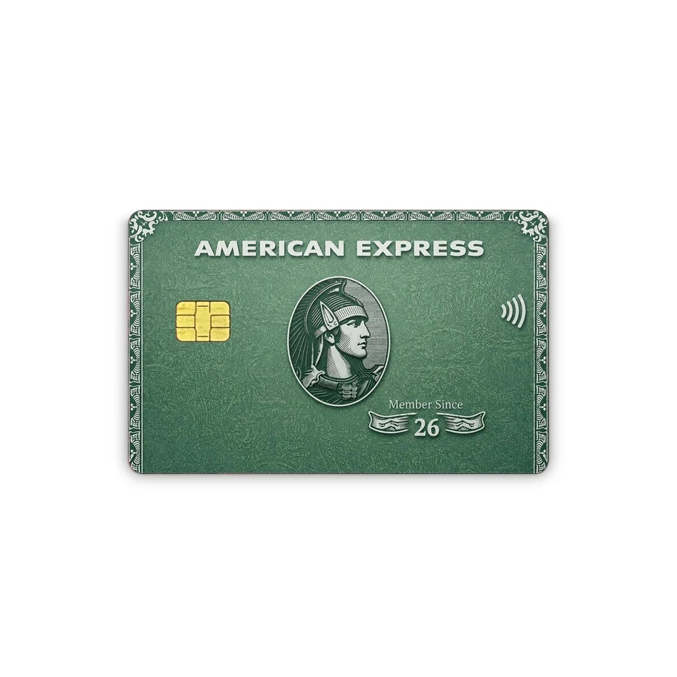 American Express Green Credit Card Skin Debit Card Sticker