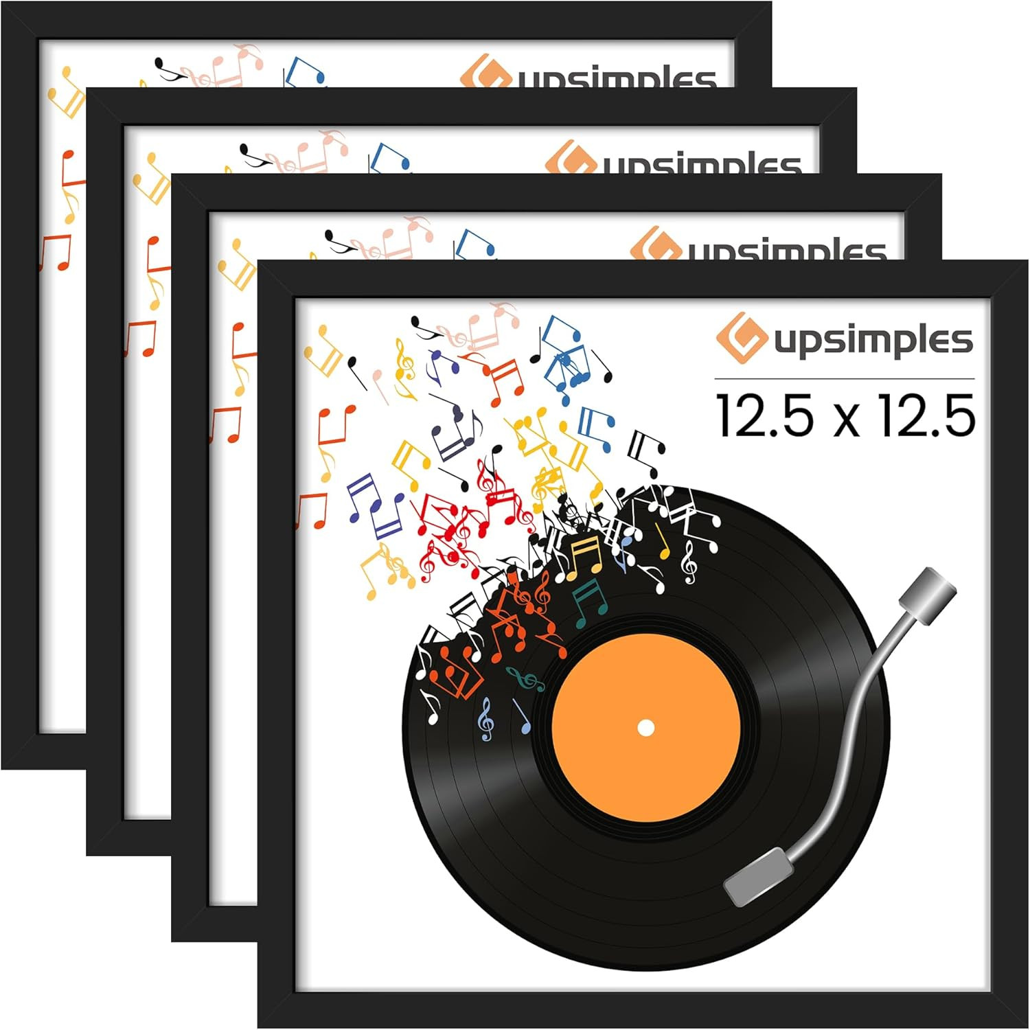 12.5X12.5 Record Frame, Vinyl Frames for 12Inch Album Cover, Wall Display for Ho