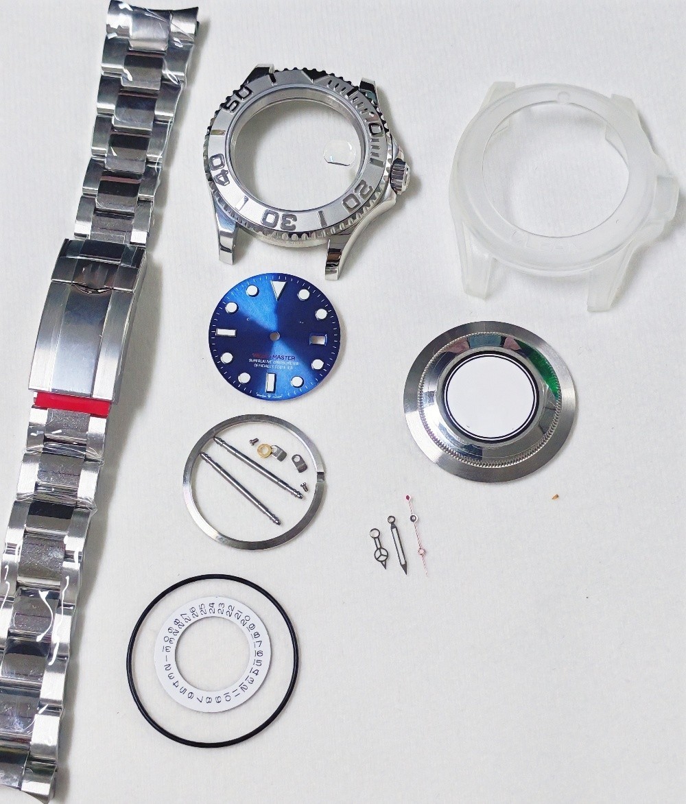 DIY 40MM Stainless Steel Watch kit For 2824 2836 3135 After-sales Accessories-