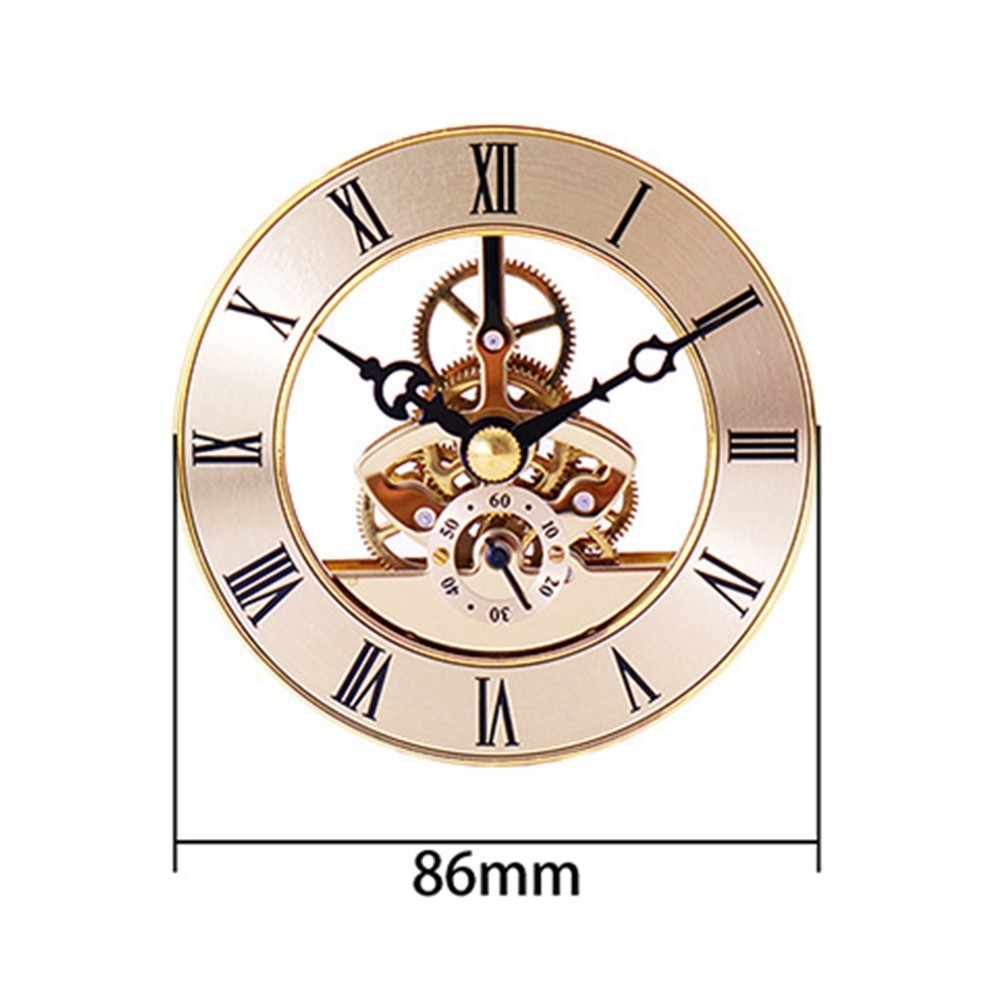 9) DIY Clock Repair Kit 86mm Roman Numeral Clock Insert Quartz Movement