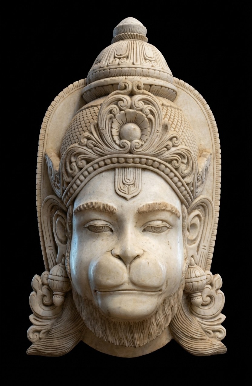 18 in Indonesian Balinese Barong Hanuman Monkey Wood Mask Bali Wall Art Hanging