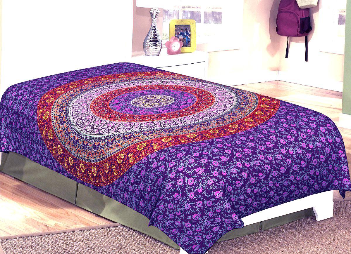 Indian Ethnic Dorm Decor Wall Hanging Hippie Mandala Tapestry Bohemian Bedspread
