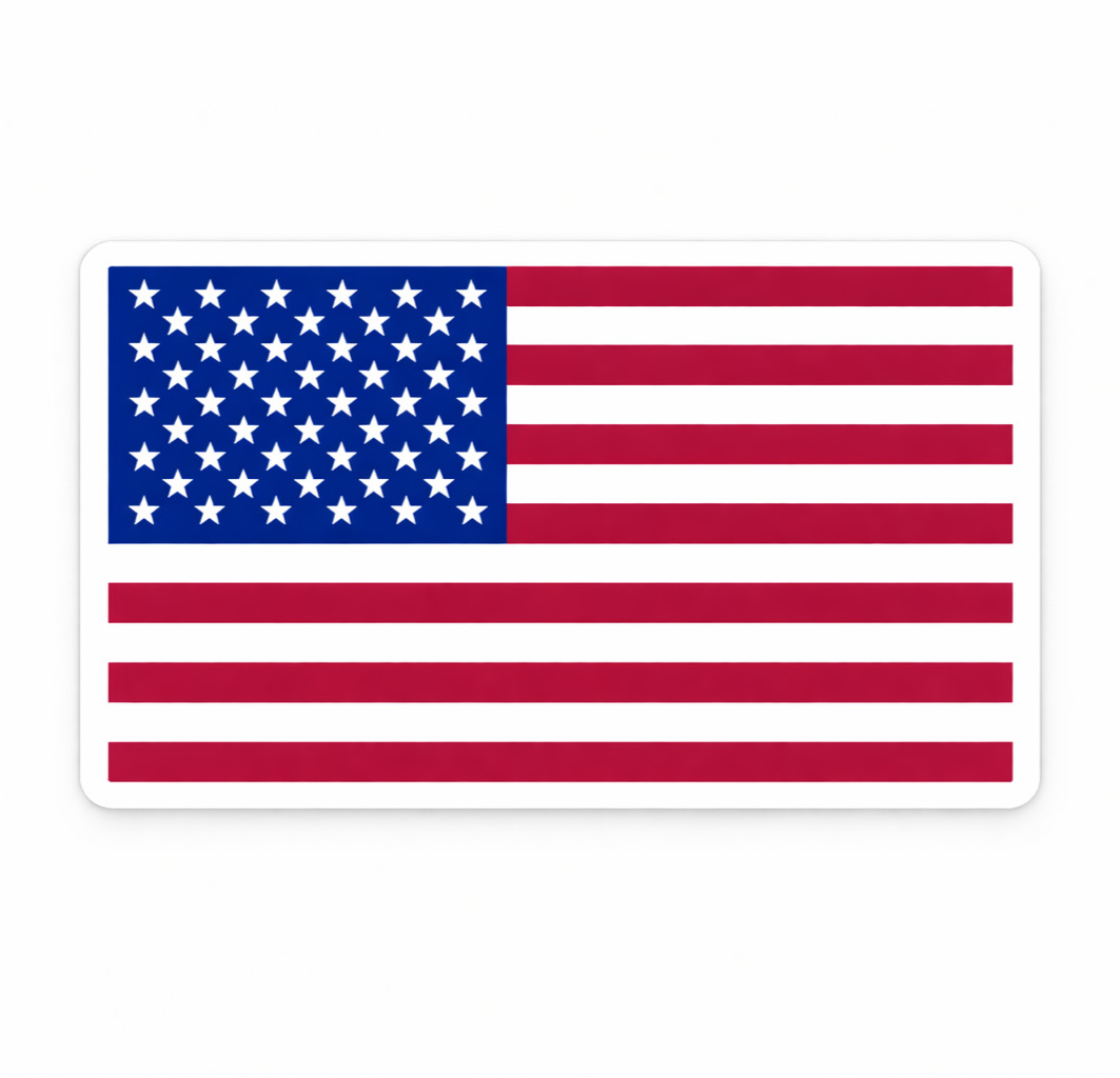 American Flag Sticker USA Flag Decal Patriotic Vinyl Car Truck Laptop Window