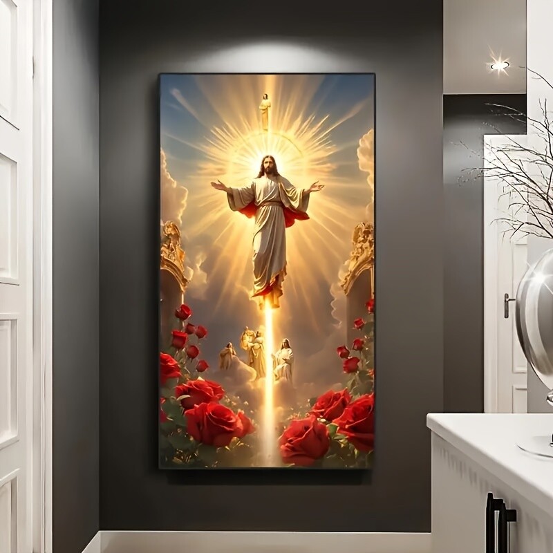 1 Piece Jesus Canvas Poster Religious Wall Art Jesus Picture Home Decor Unframed