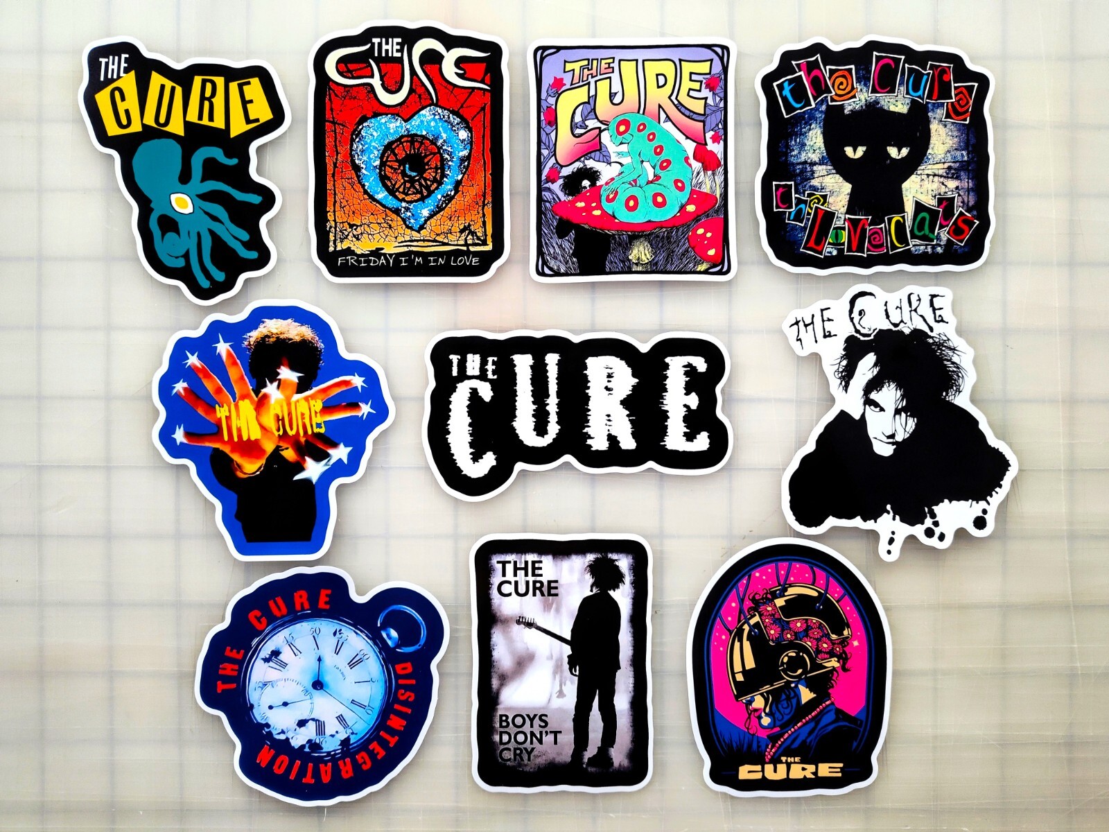 Sticker Pack (10 Vinyl Stickers) 80s Goth Synth Pop Melodic Pop Punk Rock Band