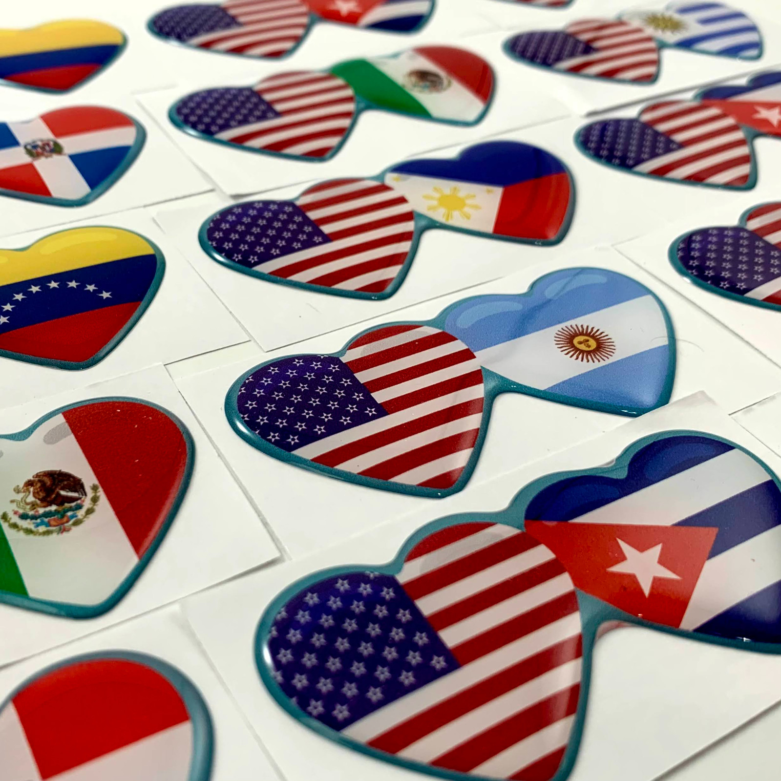 Epoxy resin dome 3d gel sticker Adhesive Crystal Flags