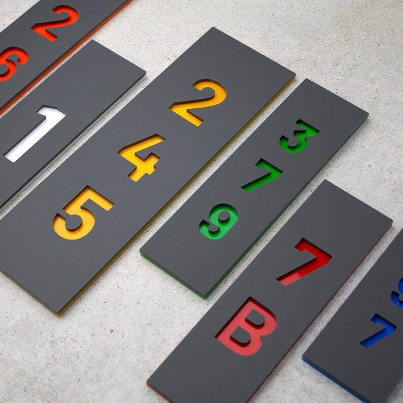 Door Sign House Numbers Laser Cut Custom House Numbers