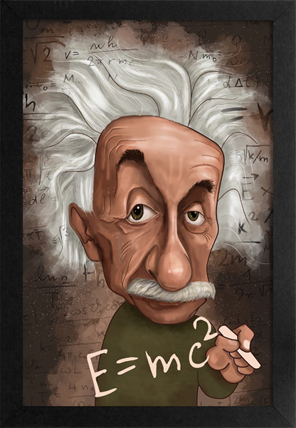 ALBERT EINSTEIN EQUATION 12×18 FRAMED GELCOAT POSTER GENIUS NEW E=MC2