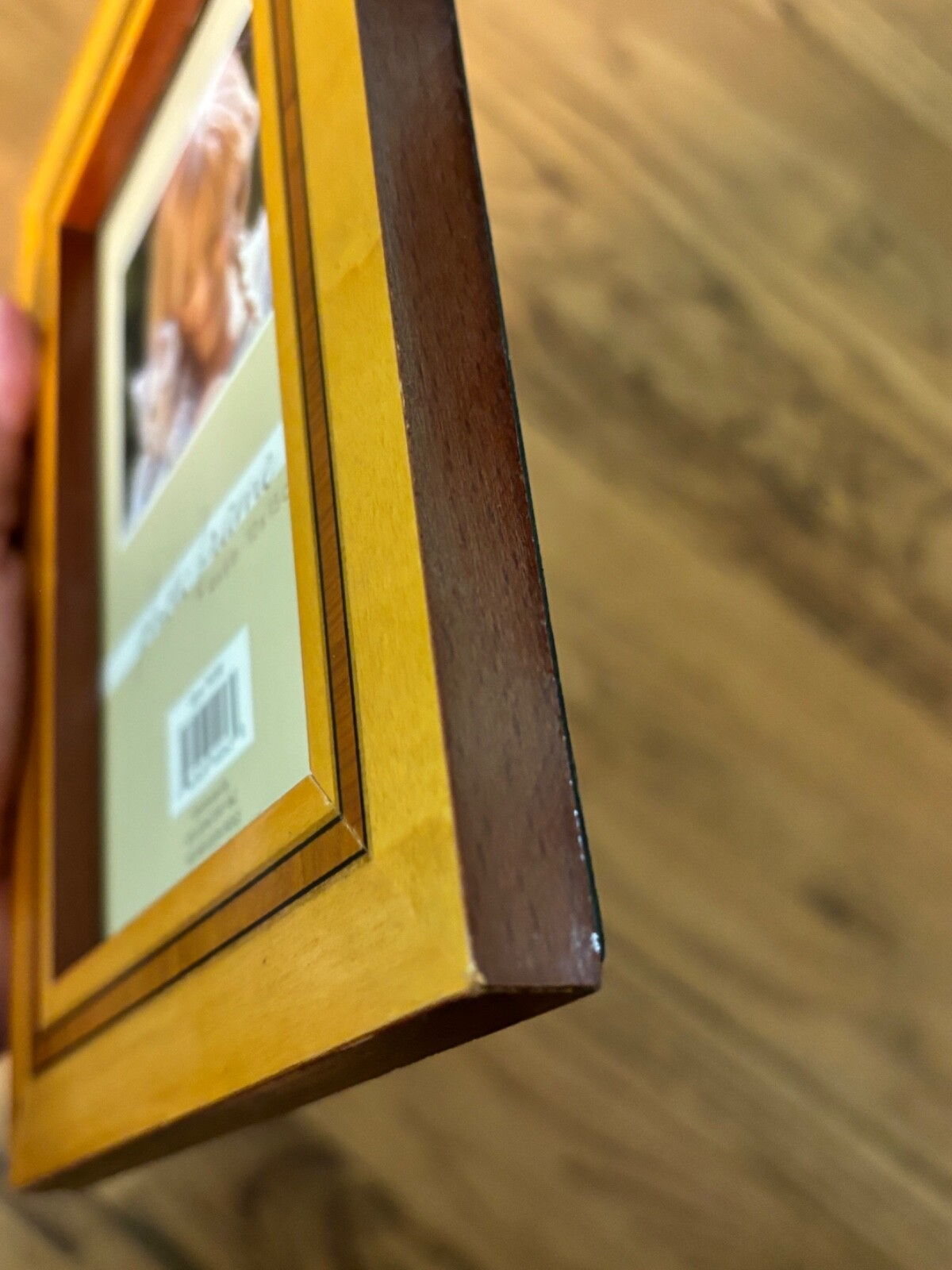 4 x 6″ INLAID FRAME Wooden with Built In Easel Beautiful Wood Inlay