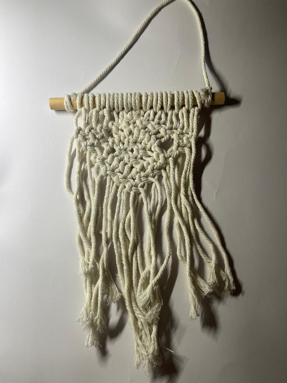 Handmade Macrame Wall Hanging – Boho Woven Tapestry Decor – Natural Cotton Rope