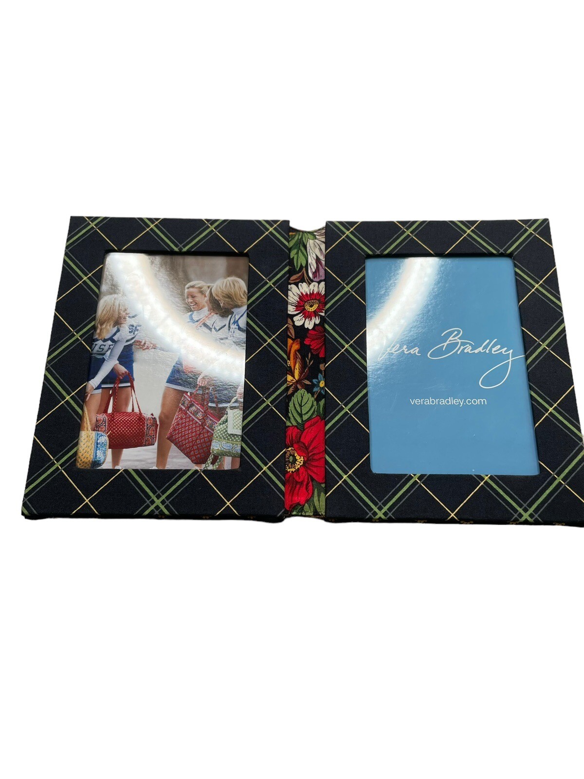 Vera Bradley Picture Frame 4×6 Photo Double Sided Floral Folding Multicolor