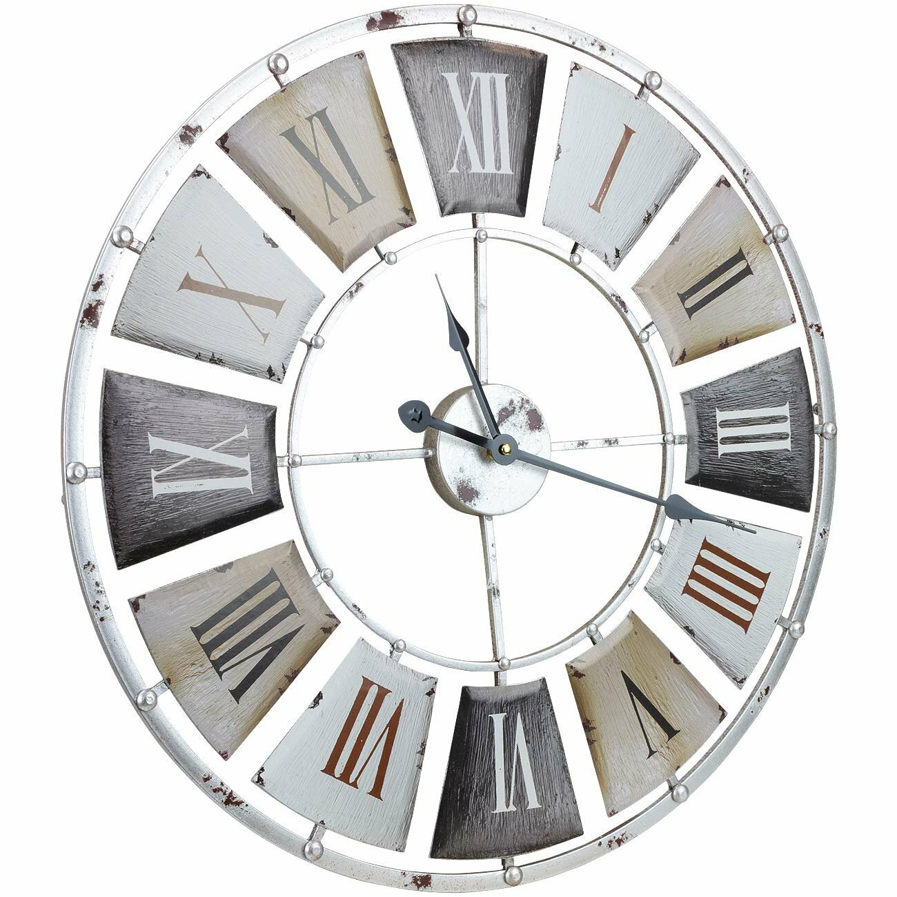 Sorbus Wall Clock, Centurion Roman Numeral Hands, Vintage Industrial Rustic…