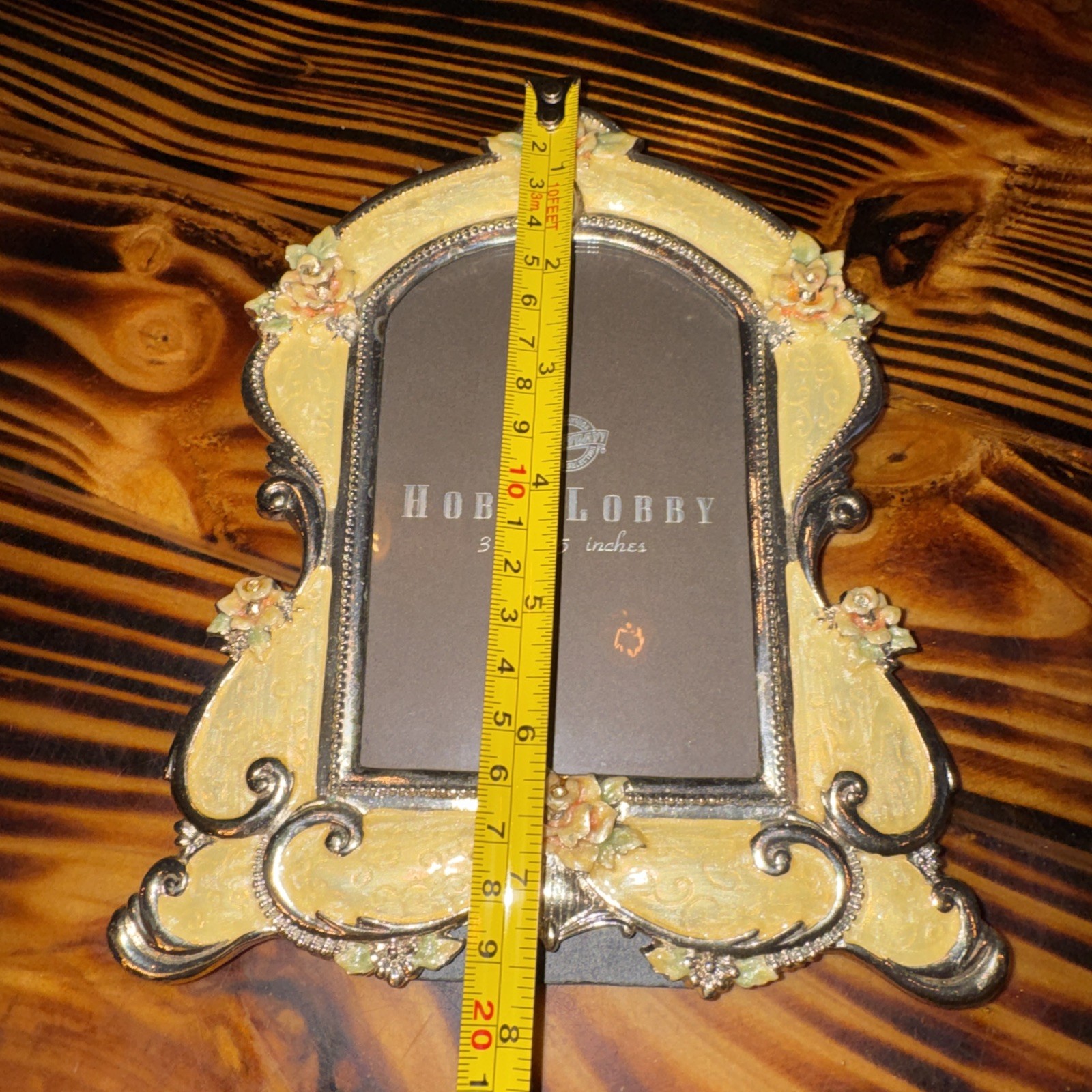 Vintage 1990s Enamel Floral Picture Frame 3.5” X 5″ Never Used